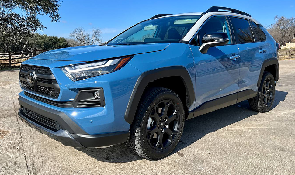 Photo of a blue 2023 Toyota Rav4