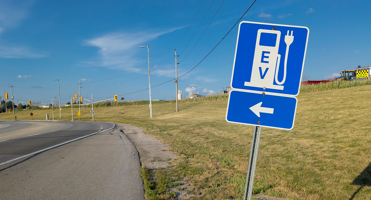 EV charging sign