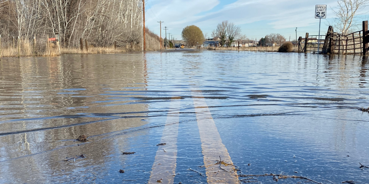 Flooded road